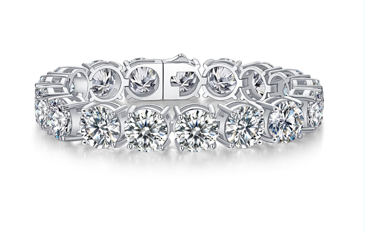 Mezzestate 5 Carat Moissanite Tennis Bracelet in Sterling Silver