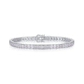 Tunnel Moissanite Tennis Bracelet in Sterling Silver