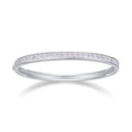 Futura Moissanite Bangle Bracelet in Sterling Silver