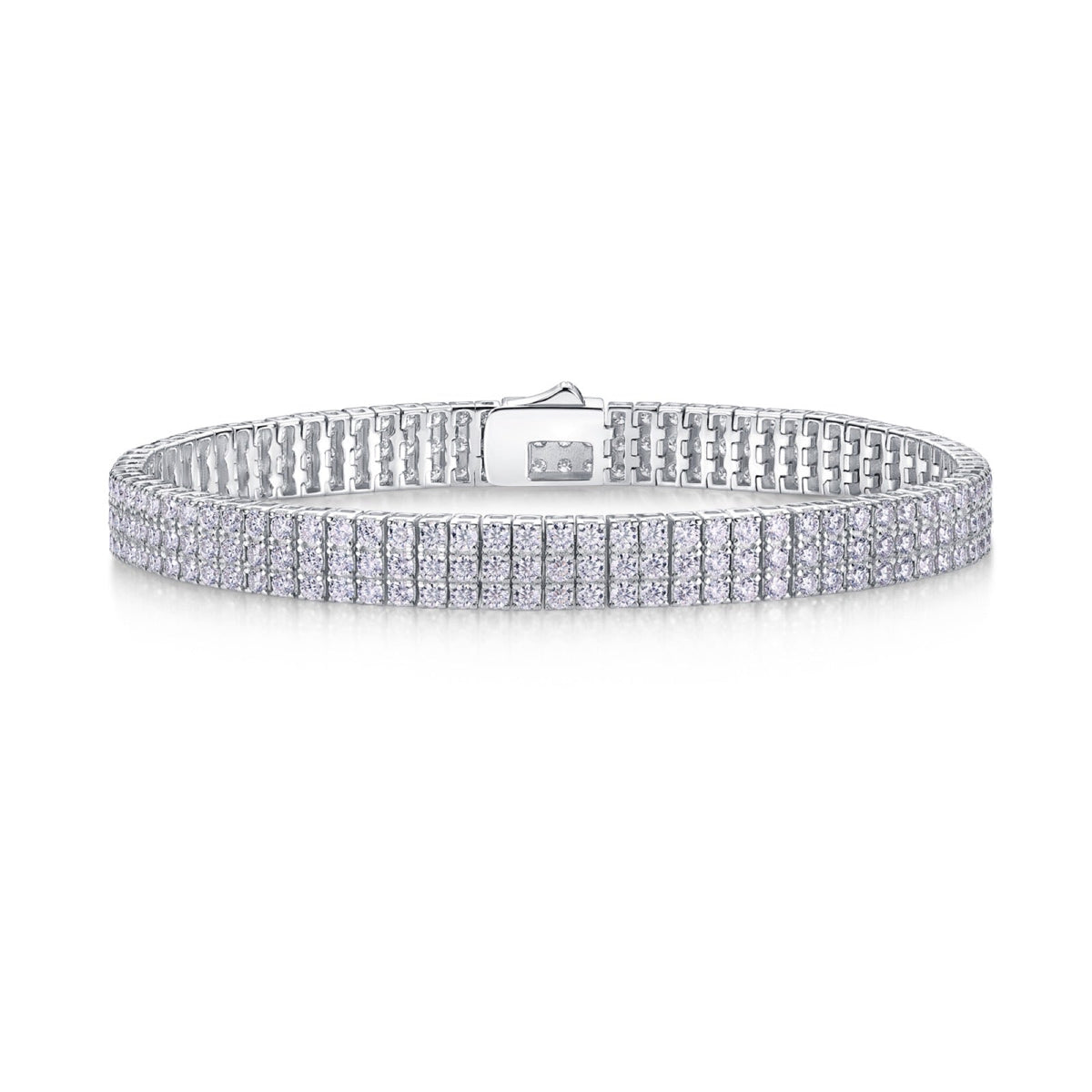 Serratura Moissanite Bracelet in Sterling Silver