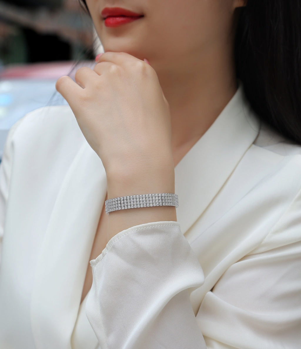 Lucente Moissanite Bracelet in Sterling Silver