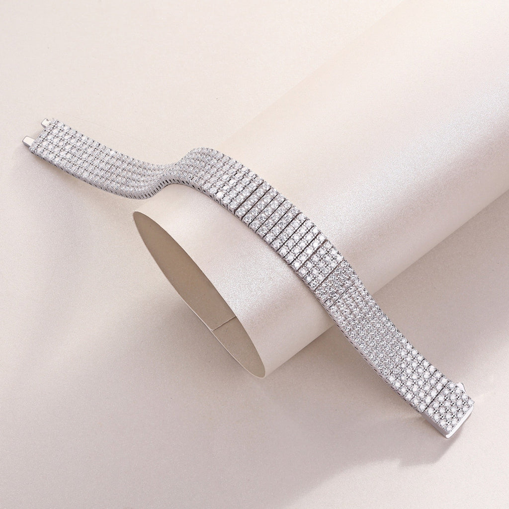 Essenza Moissanite Bracelet in Sterling Silver
