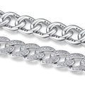 Legame Moissanite Cuban Link Bracelet in Sterling Silver