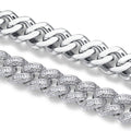 Groviglio Moissanite Cuban Link Bracelet in Sterling Silver
