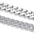 Ancoraggio Moissanite Cuban Link Bracelet in Sterling Silver