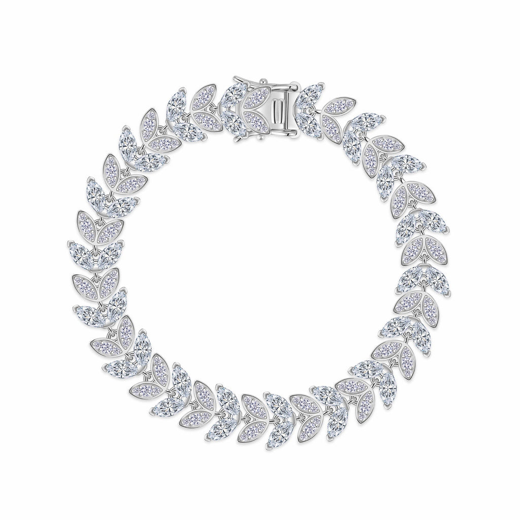 Alloro Moissanite Tennis Bracelet in Sterling Silver