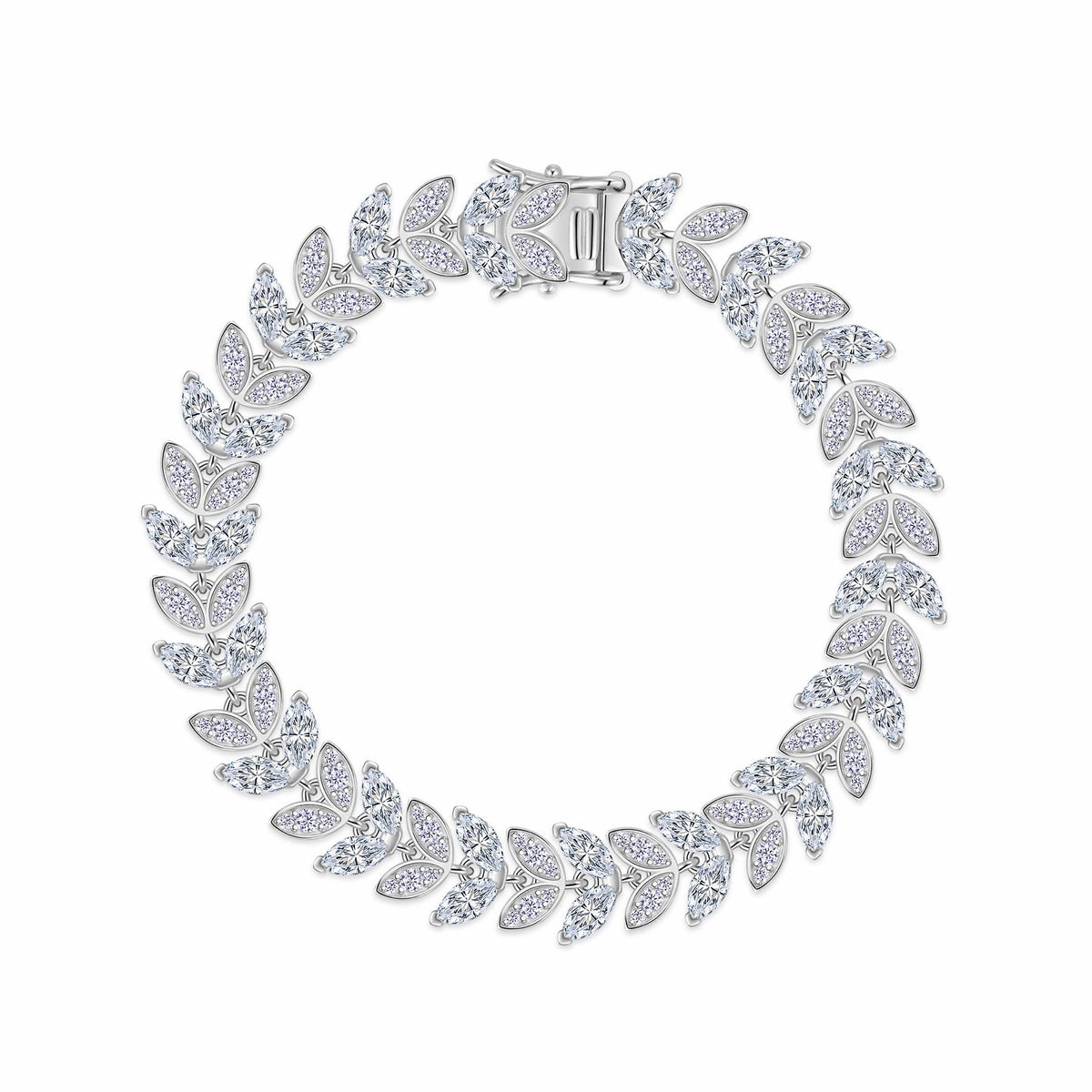 Alloro Moissanite Tennis Bracelet in Sterling Silver