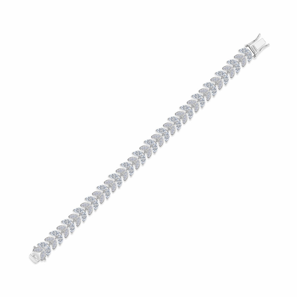 Alloro Moissanite Tennis Bracelet in Sterling Silver