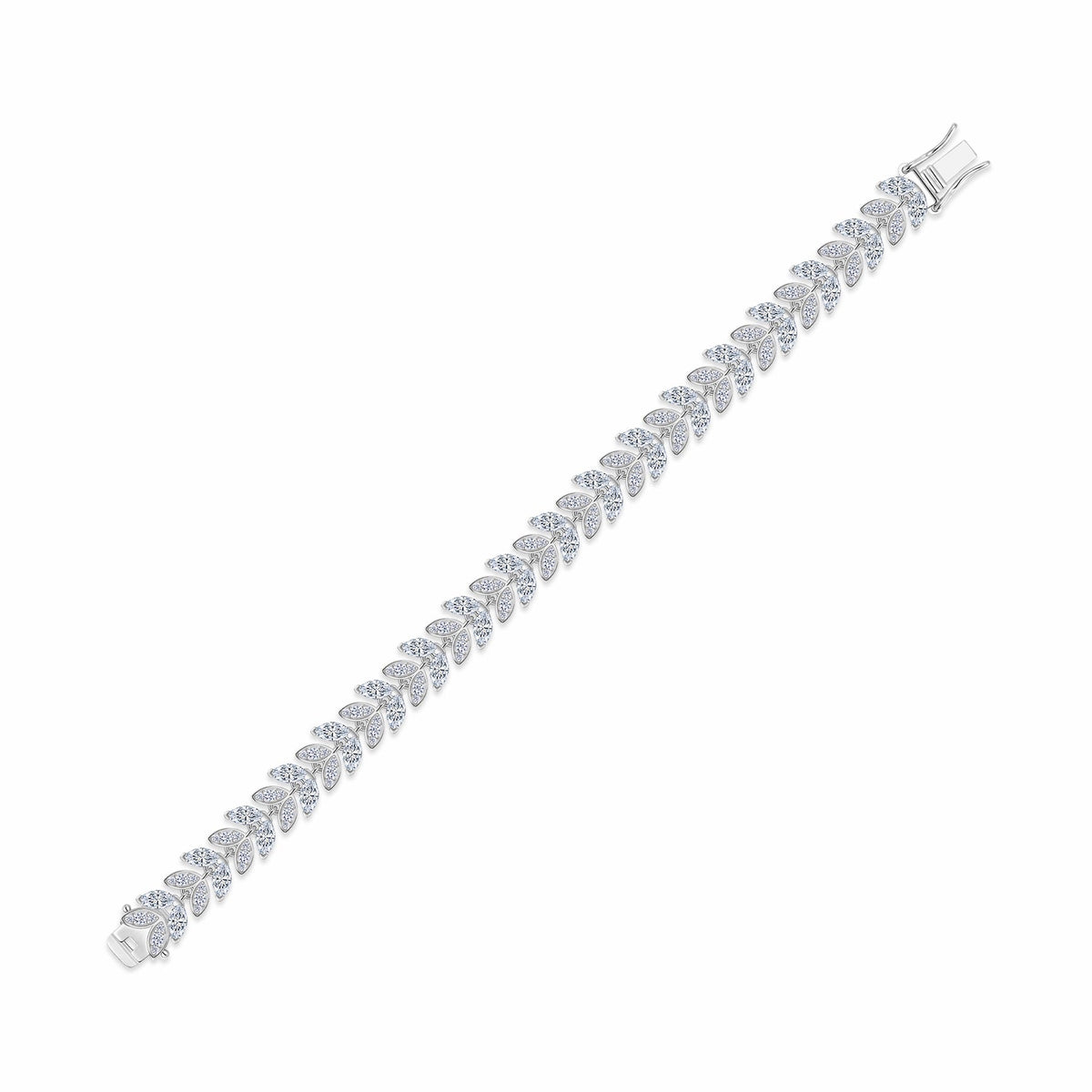 Alloro Moissanite Tennis Bracelet in Sterling Silver