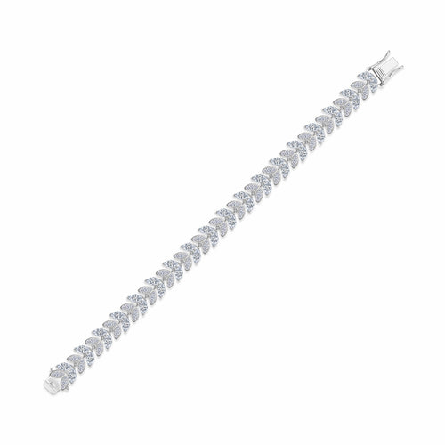 Alloro Moissanite Tennis Bracelet in Sterling Silver
