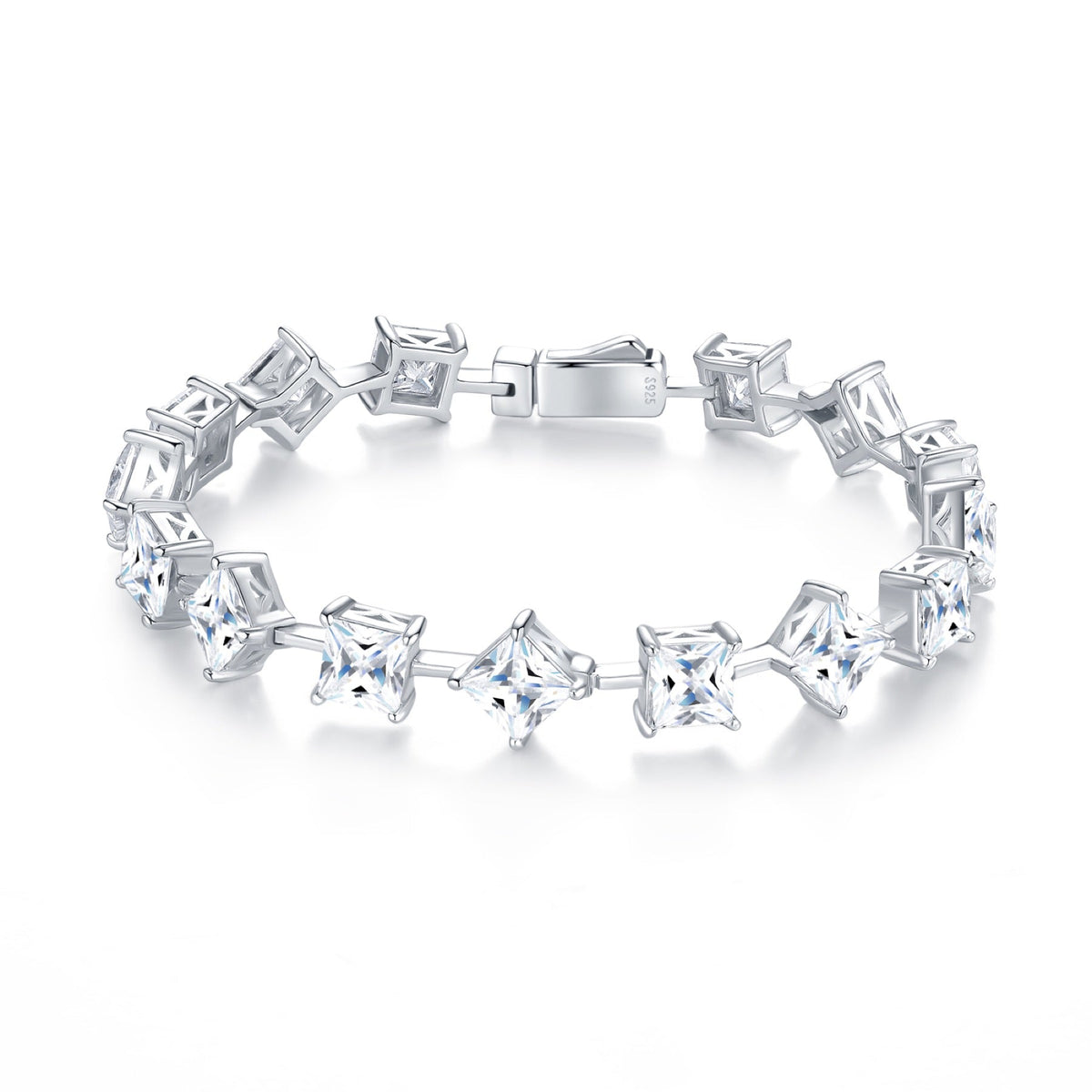 Prismi Moissanite Tennis Bracelet in Sterling Silver