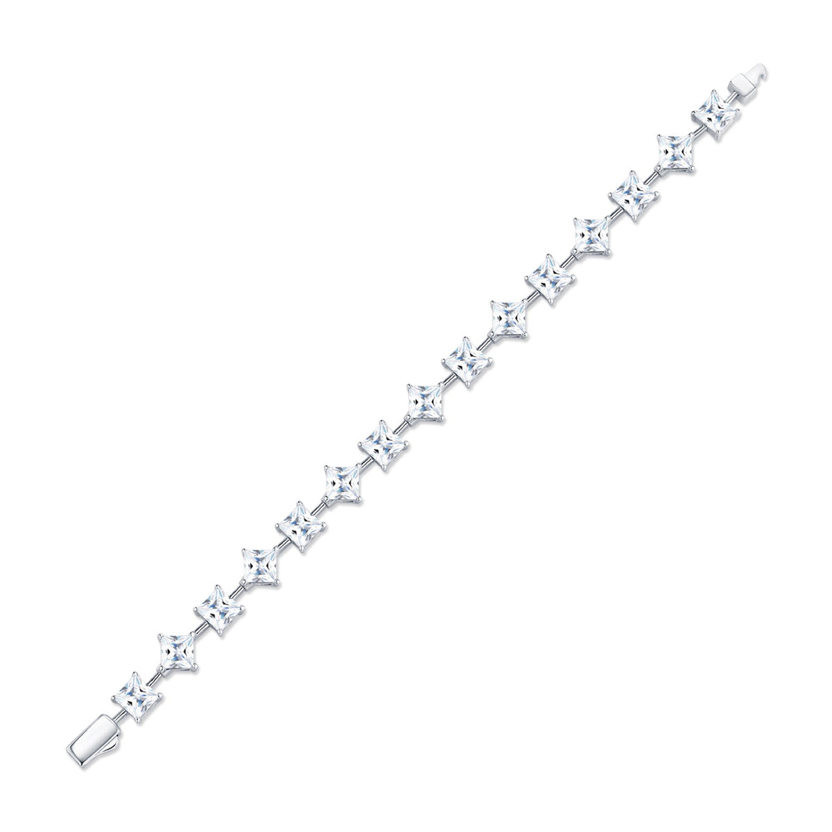 Prismi Moissanite Tennis Bracelet in Sterling Silver