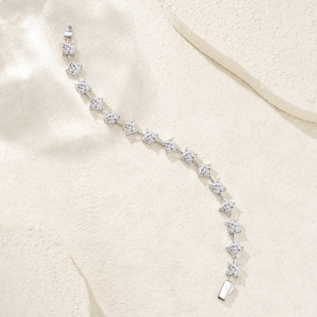 Prismi Moissanite Tennis Bracelet in Sterling Silver