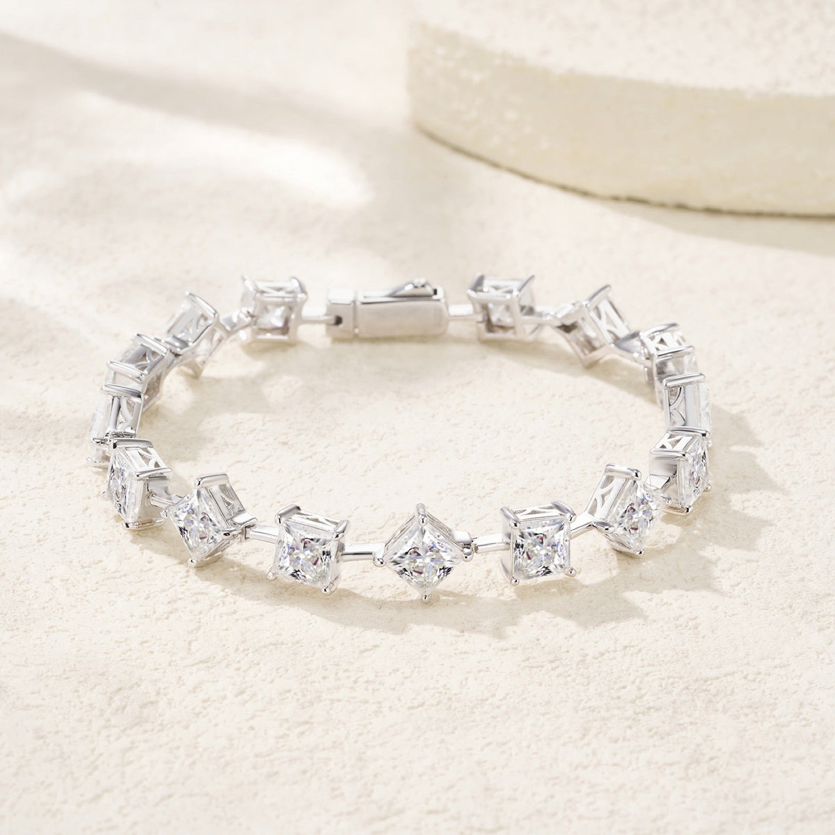 Prismi Moissanite Tennis Bracelet in Sterling Silver