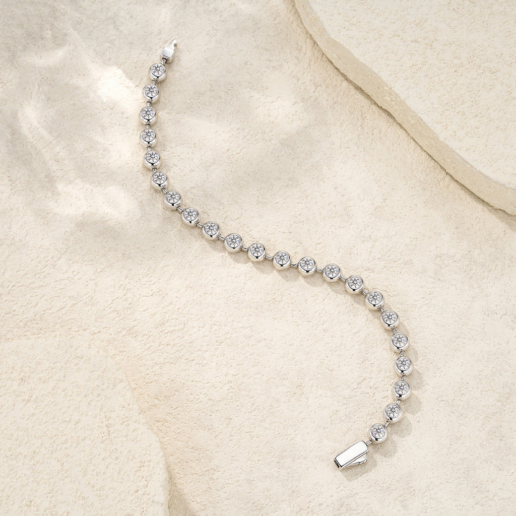 Sferica Moissanite Tennis Bracelet in Sterling Silver