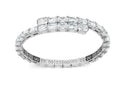Verdolina Moissanite Bangle Bracelet in Sterling Silver