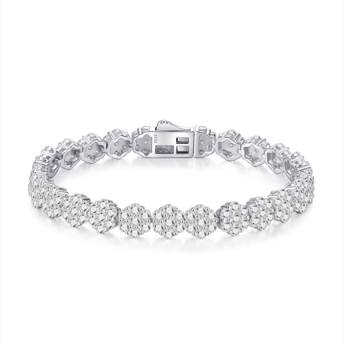 Alonata Moissanite Tennis Bracelet in Sterling Silver