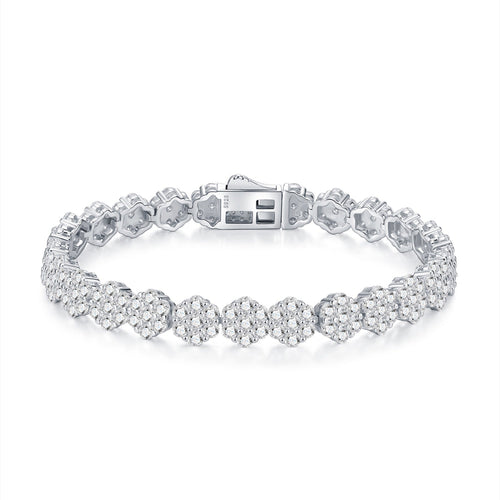 Alonata Moissanite Tennis Bracelet in Sterling Silver