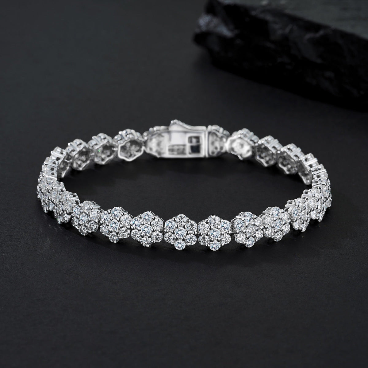 Alonata Moissanite Tennis Bracelet in Sterling Silver