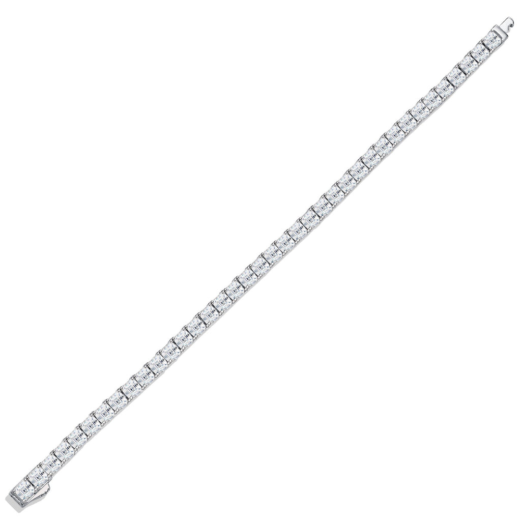 Cubetti Moissanite Tennis Bracelet in Sterling Silver