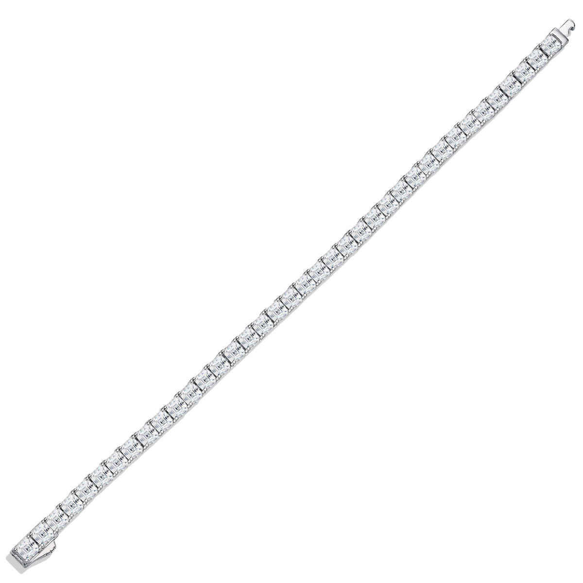 Cubetti Moissanite Tennis Bracelet in Sterling Silver