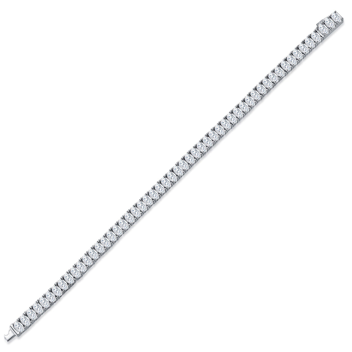 Ovalata Moissanite Tennis Bracelet in Sterling Silver