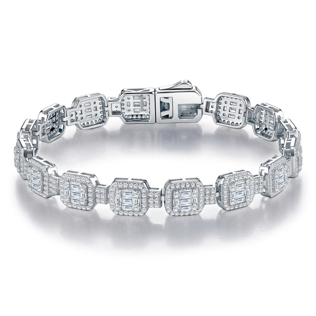 Tavolette Moissanite Tennis Bracelet in Sterling Silver