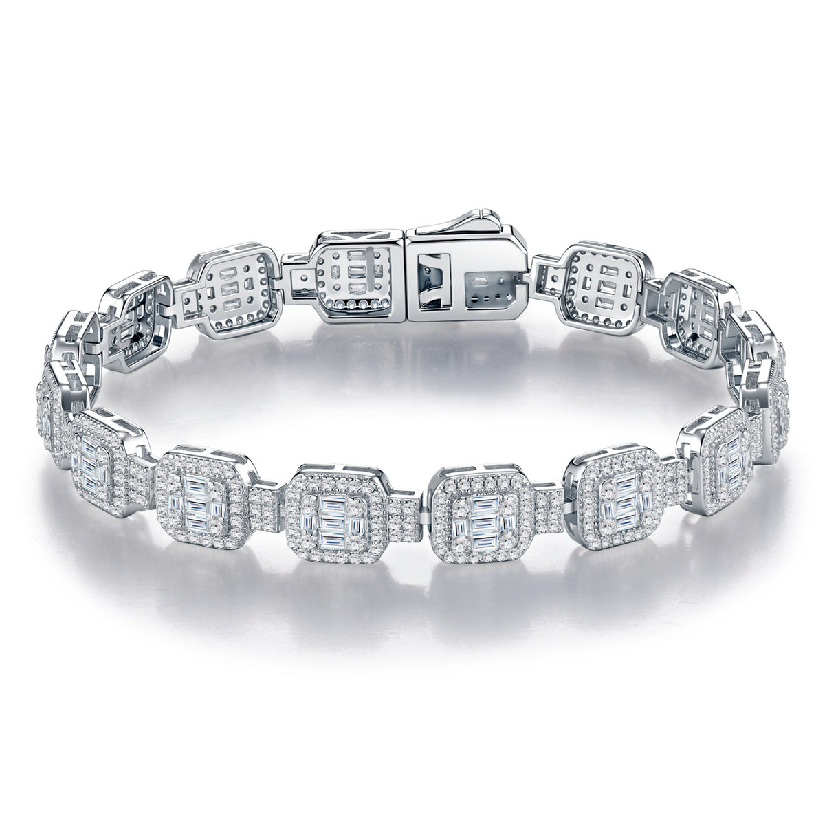 Tavolette Moissanite Tennis Bracelet in Sterling Silver