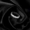Duette 2.5 Carat Double Row Moissanite Eternity Ring in Sterling Silver