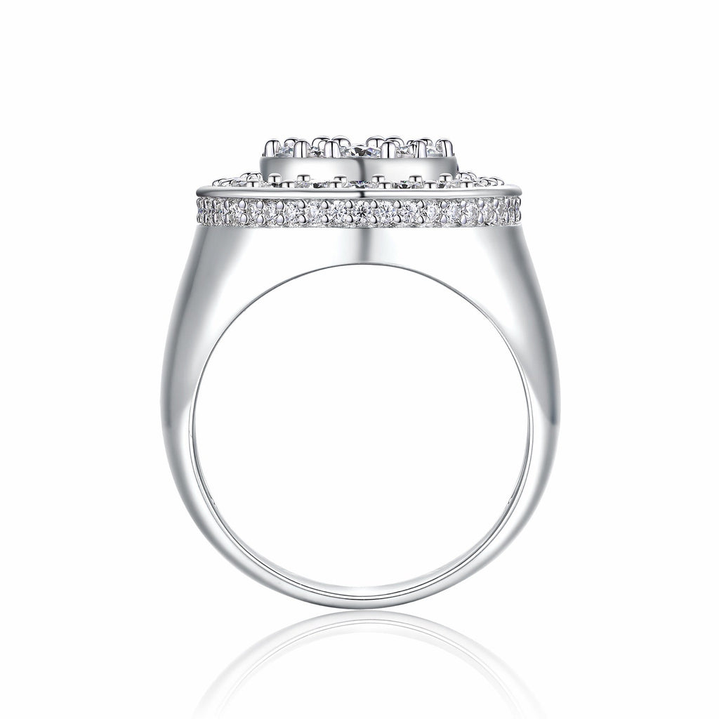 Regent Moissanite Men's Ring in S925 Sterling Silver