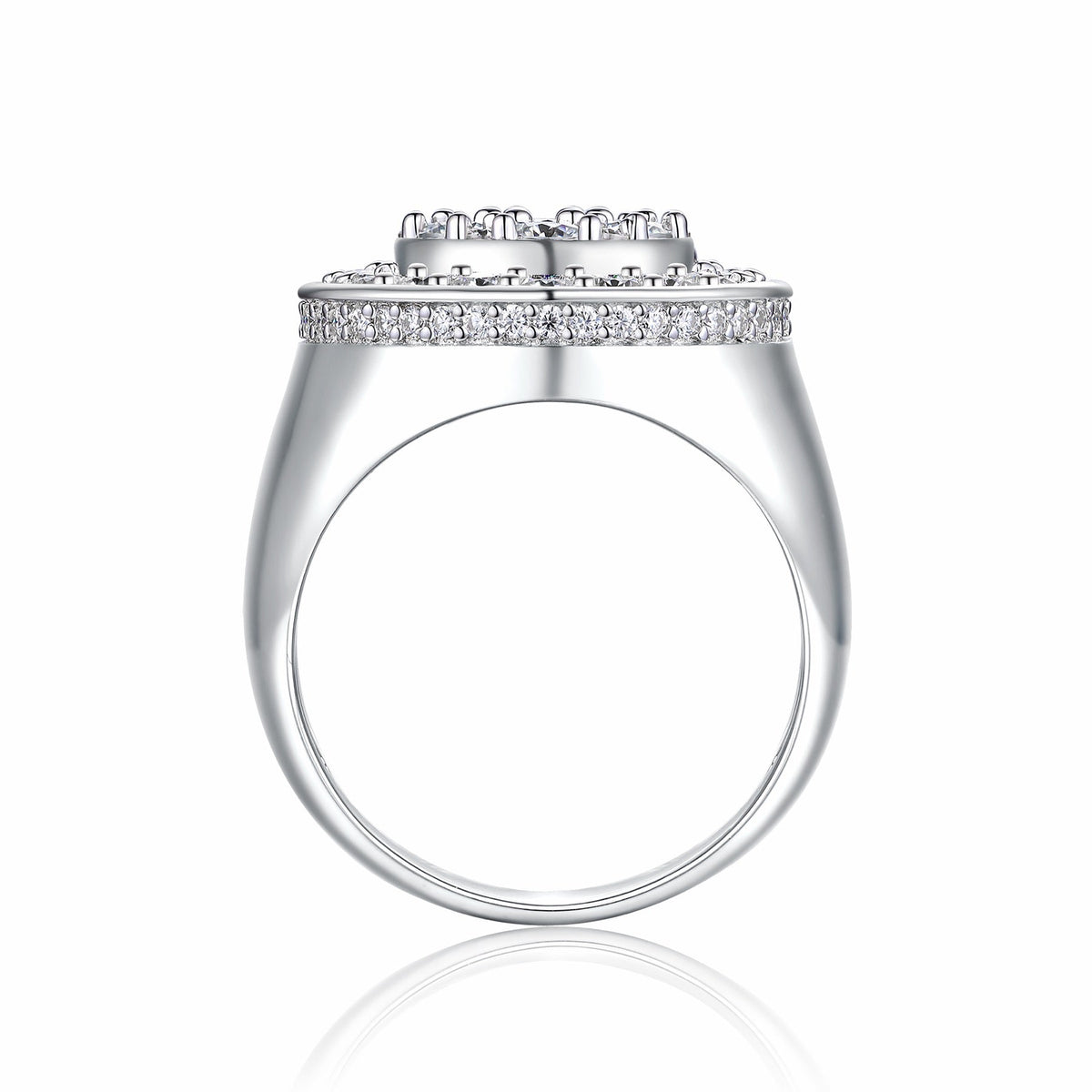 Regent Moissanite Men's Ring in S925 Sterling Silver