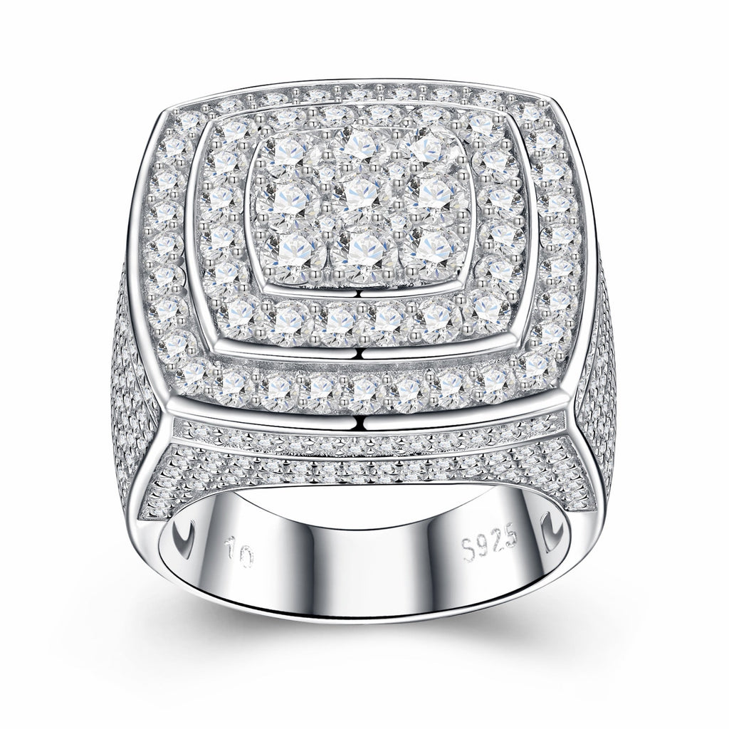 Titan Moissanite Men's Ring in S925 Sterling Silver