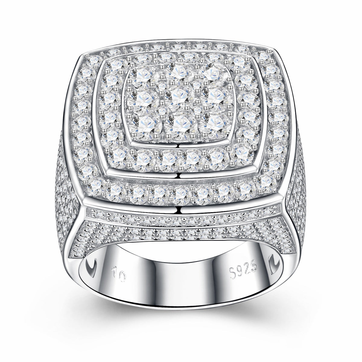 Titan Moissanite Men's Ring in S925 Sterling Silver