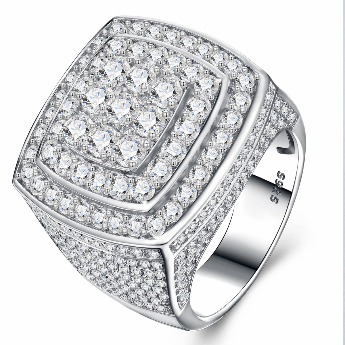 Titan Moissanite Men's Ring in S925 Sterling Silver