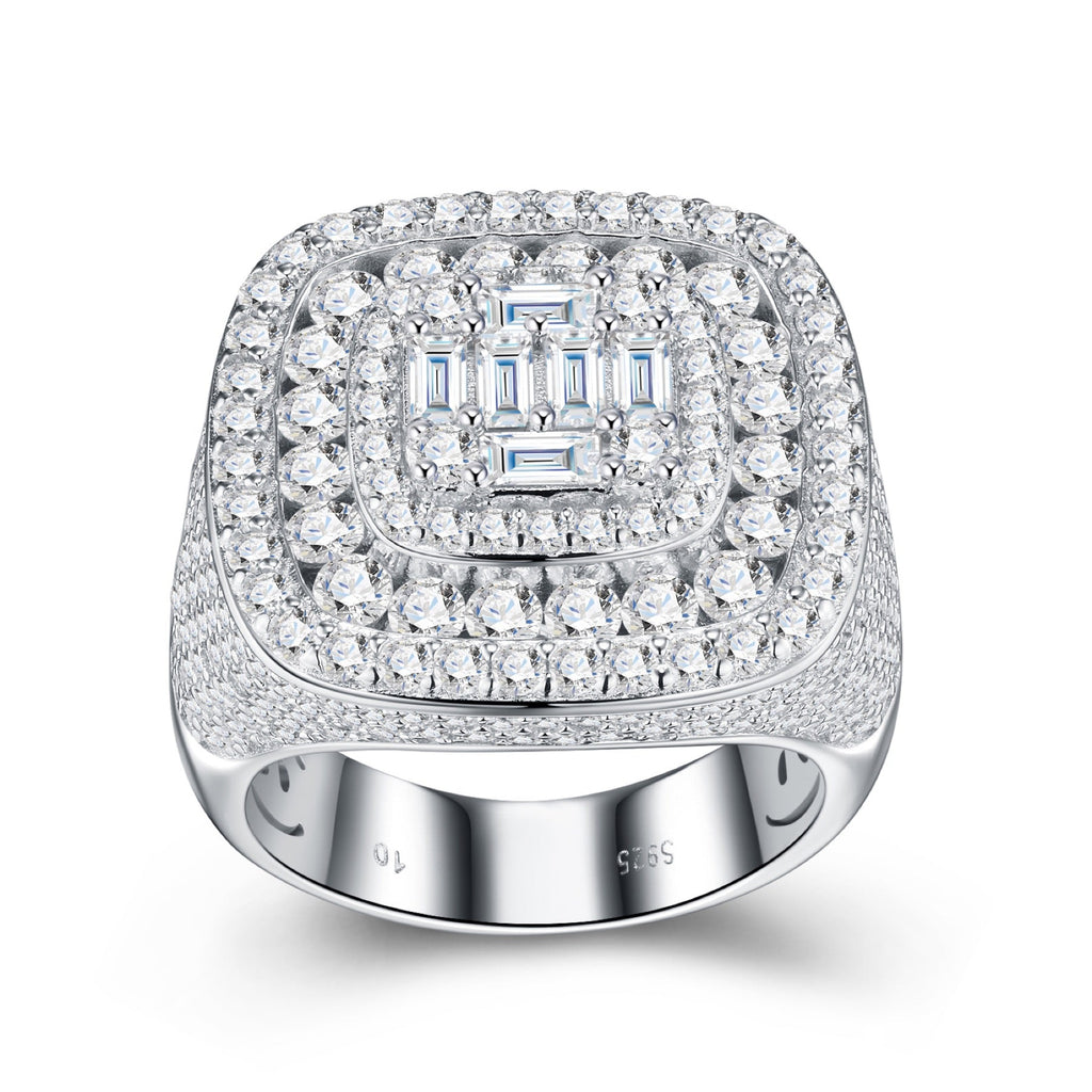 Baron Moissanite Men's Ring in S925 Sterling Silver