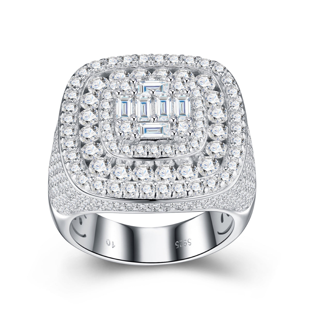 Baron Moissanite Men's Ring in S925 Sterling Silver
