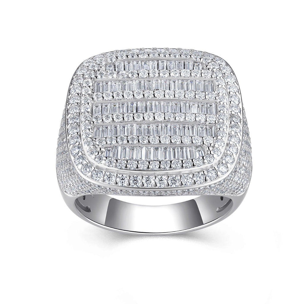 Bastion Moissanite Men's Ring in S925 Sterling Silver