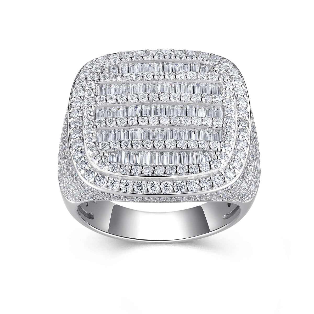 Bastion Moissanite Men's Ring in S925 Sterling Silver