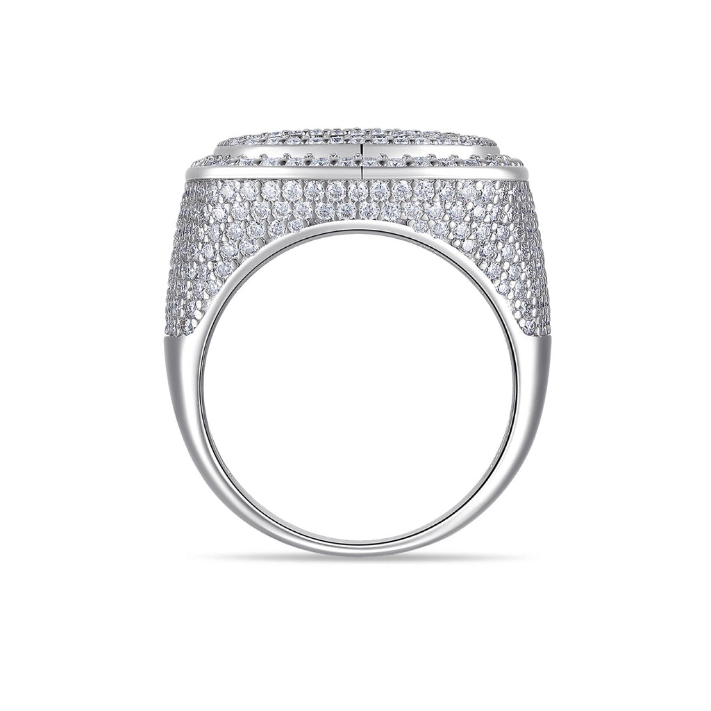 Bastion Moissanite Men's Ring in S925 Sterling Silver