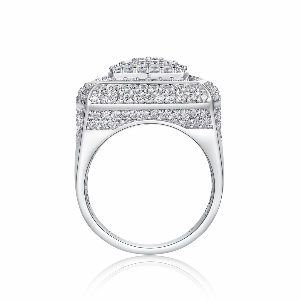 Emperor Moissanite Men's Ring in S925 Sterling Silver