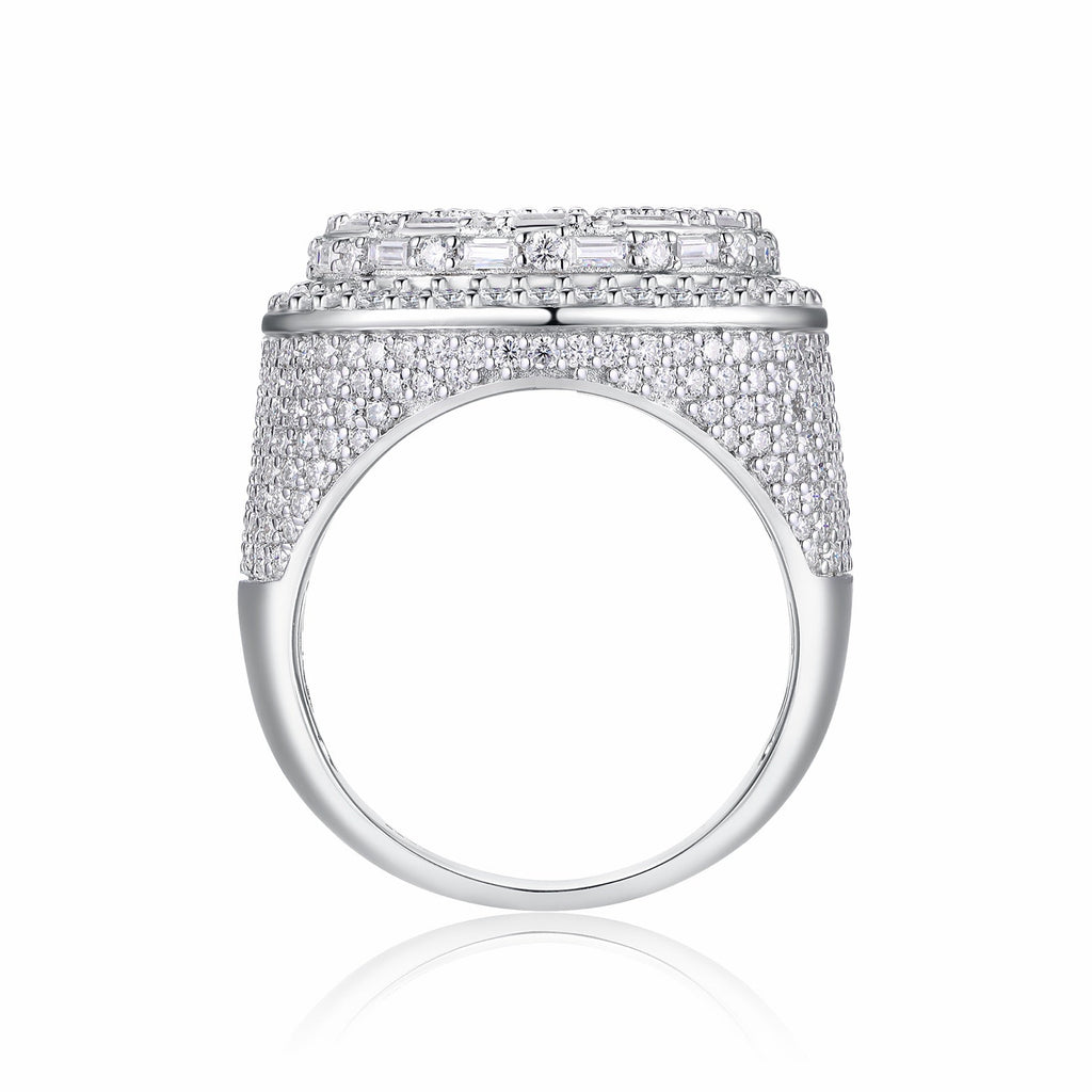 Vanguard Moissanite Men's Ring in S925 Sterling Silver