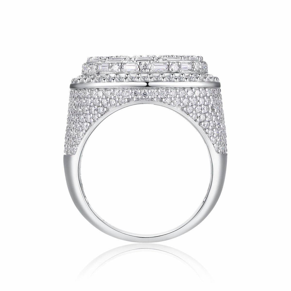 Vanguard Moissanite Men's Ring in S925 Sterling Silver