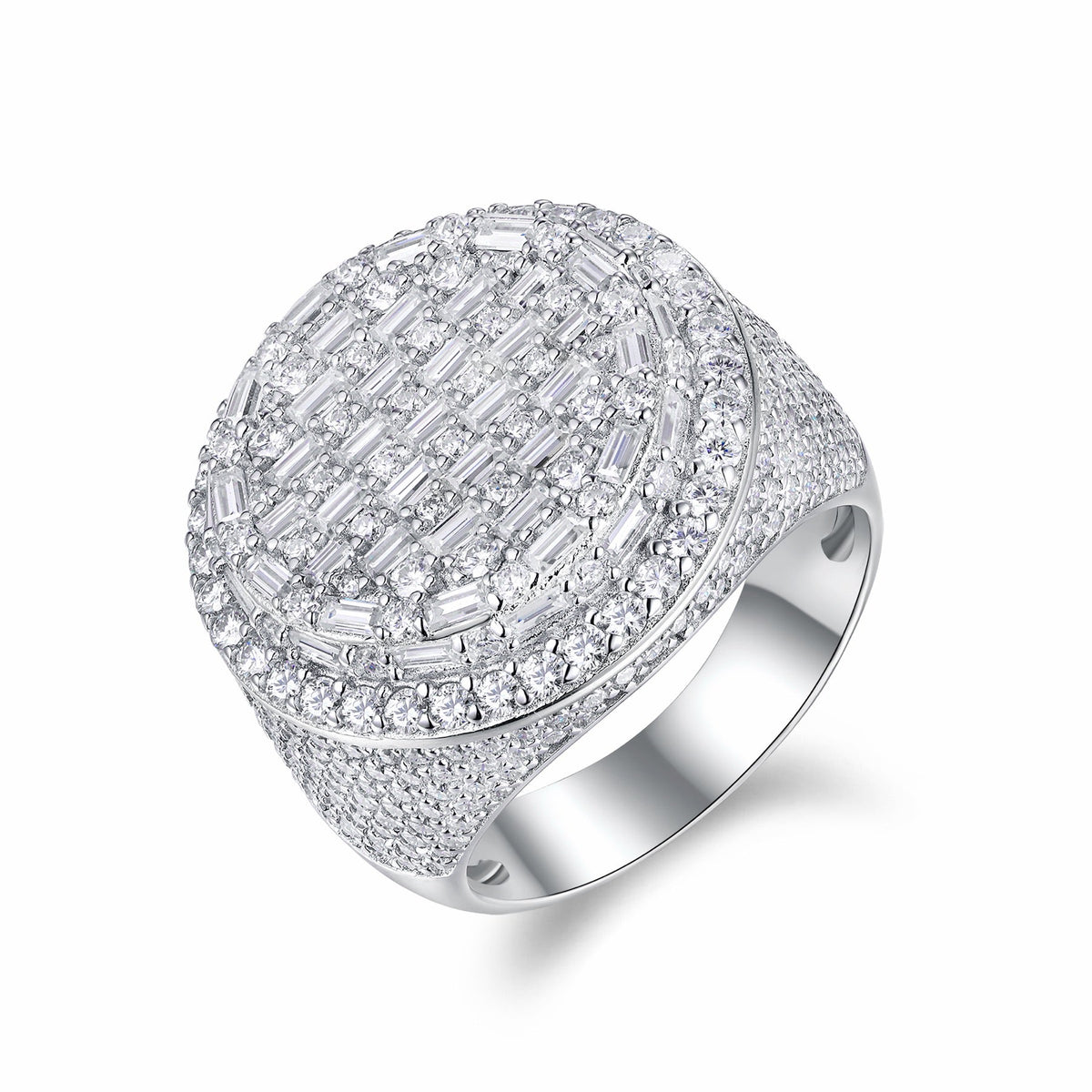 Vanguard Moissanite Men's Ring in S925 Sterling Silver