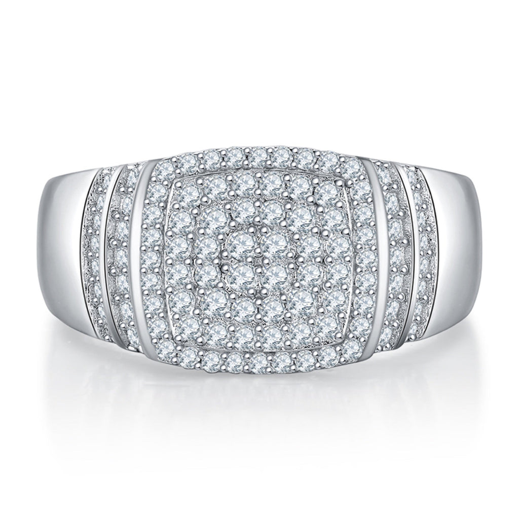 Forge Moissanite Men's Ring in S925 Sterling Silver