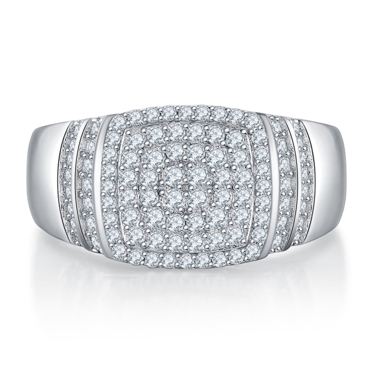 Forge Moissanite Men's Ring in S925 Sterling Silver