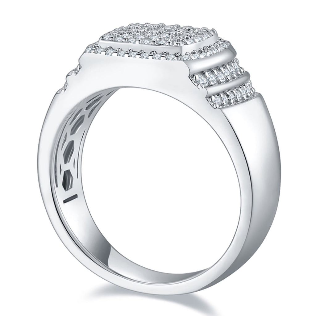 Forge Moissanite Men's Ring in S925 Sterling Silver