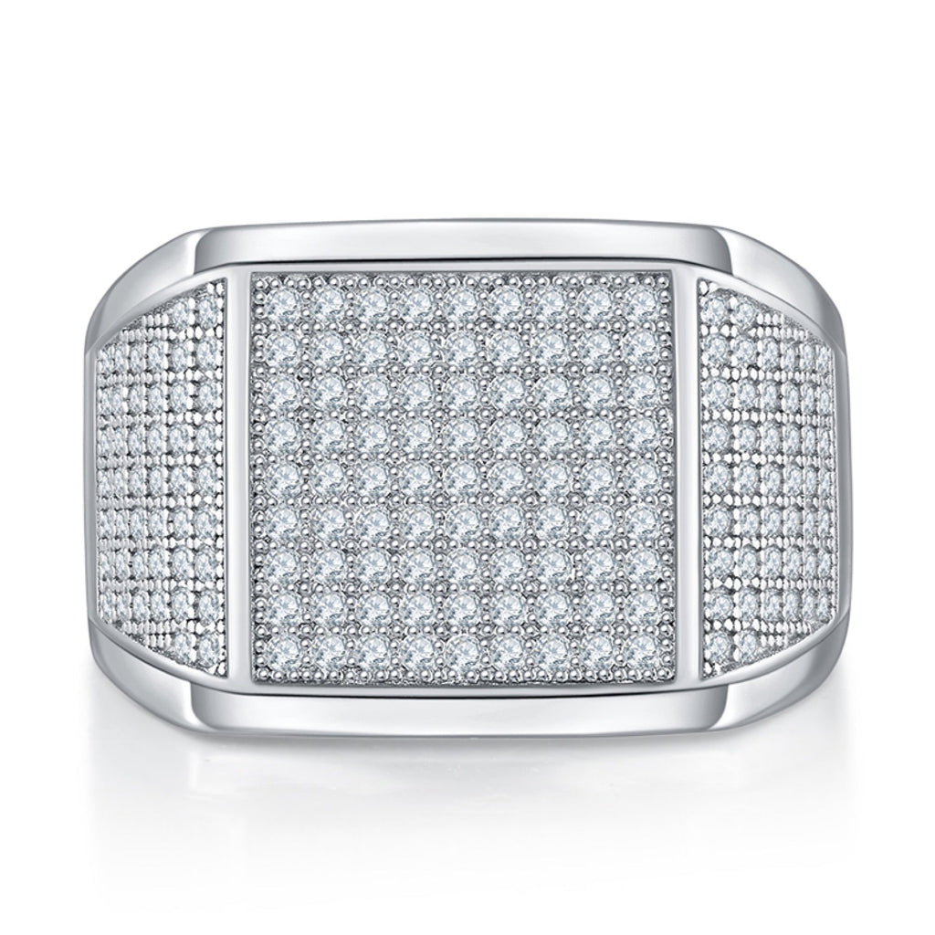 Mason Moissanite Men's Ring in S925 Sterling Silver