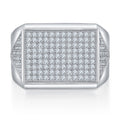 Slate Moissanite Men's Ring in S925 Sterling Silver