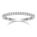 Halfway Moissanite Half Eternity Band Ring in Sterling Silver