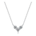 Chevron Moissanite V Cluster Necklace in Sterling Silver